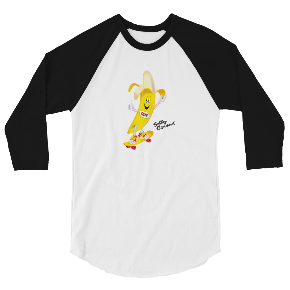 Dole Bobby Banana Skateboard Unisex 3/4 Sleeve Raglan Shirt