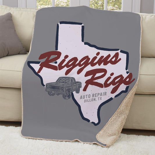 Friday Night Lights Riggins Rigs Sherpa Throw Blanket-0