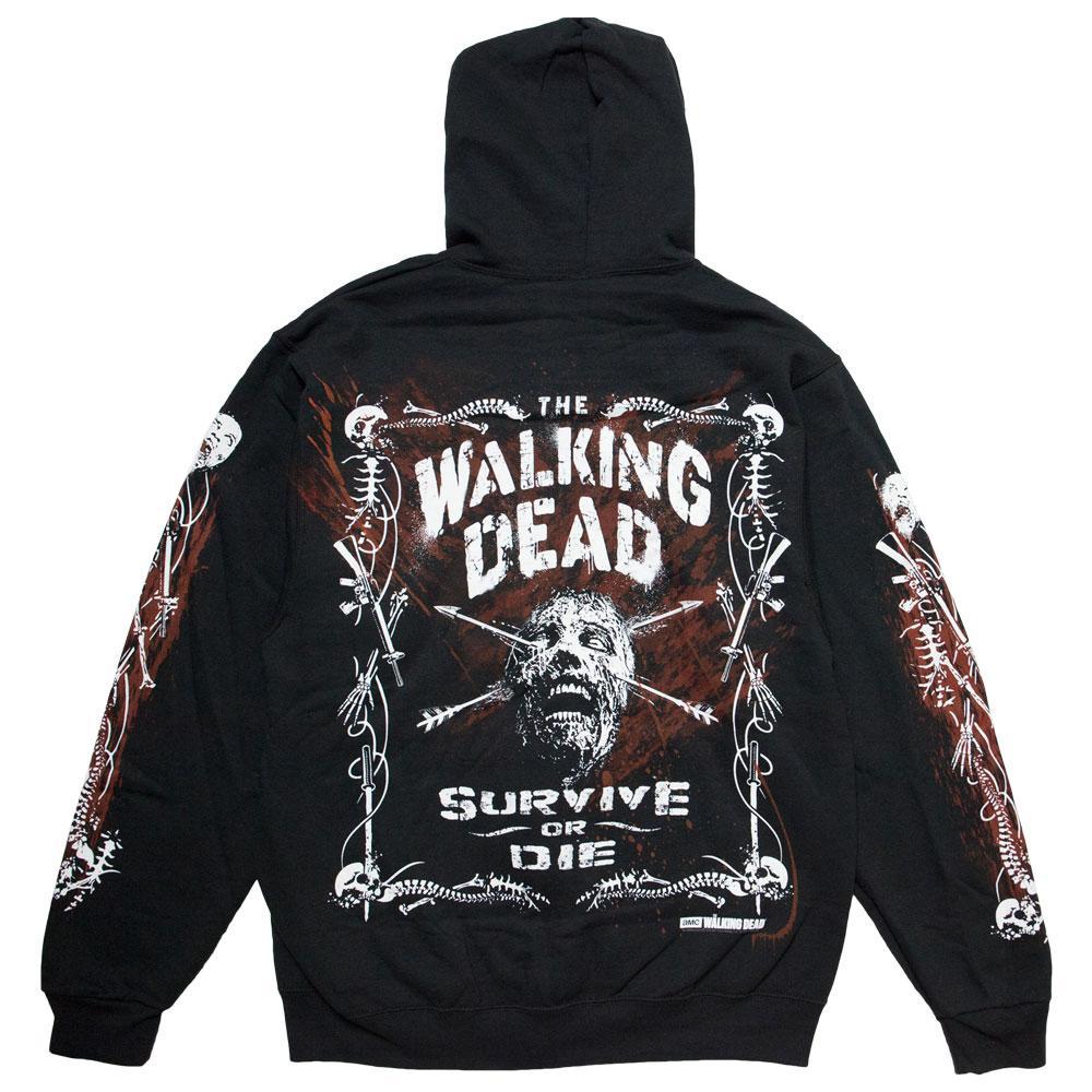 The Walking Dead Border Bones Adult Hoodie