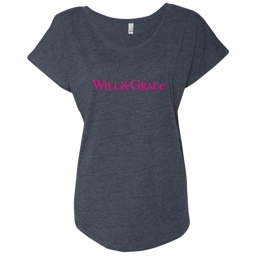 Will & Grace Logo Women's Tri-Blend Dolman T-Shirt