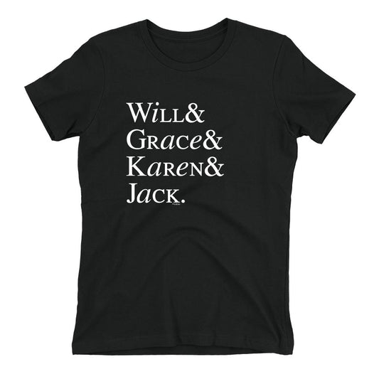 Will & Grace Classic Names Women's Short Sleeve T-Shirt