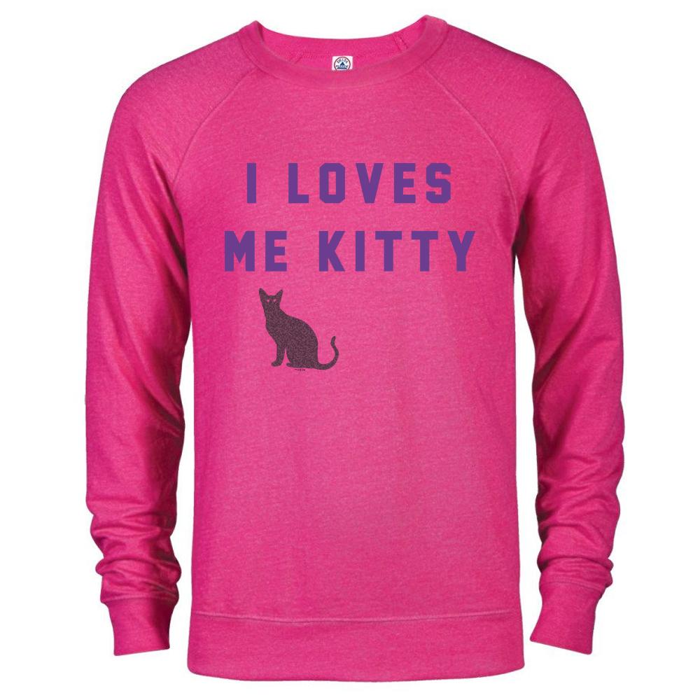Will & Grace I Loves Me Kitty Lightweight Crew Neck Sweatshirt