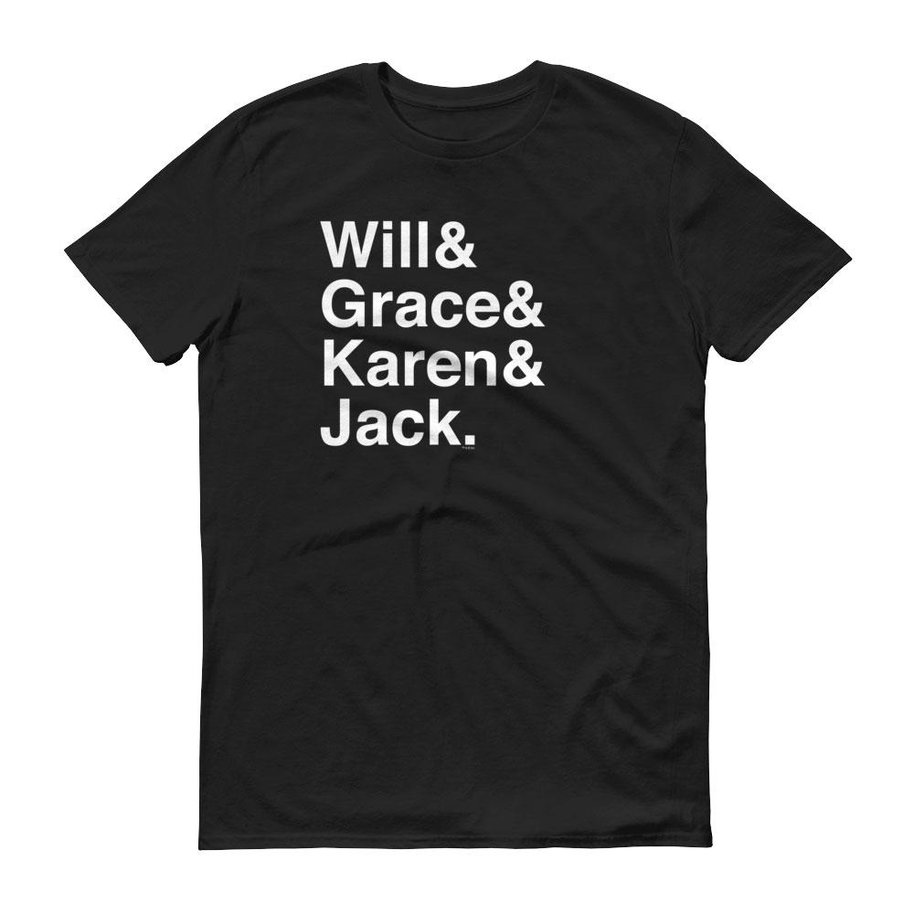Will & Grace Names Men's Short Sleeve T-Shirt