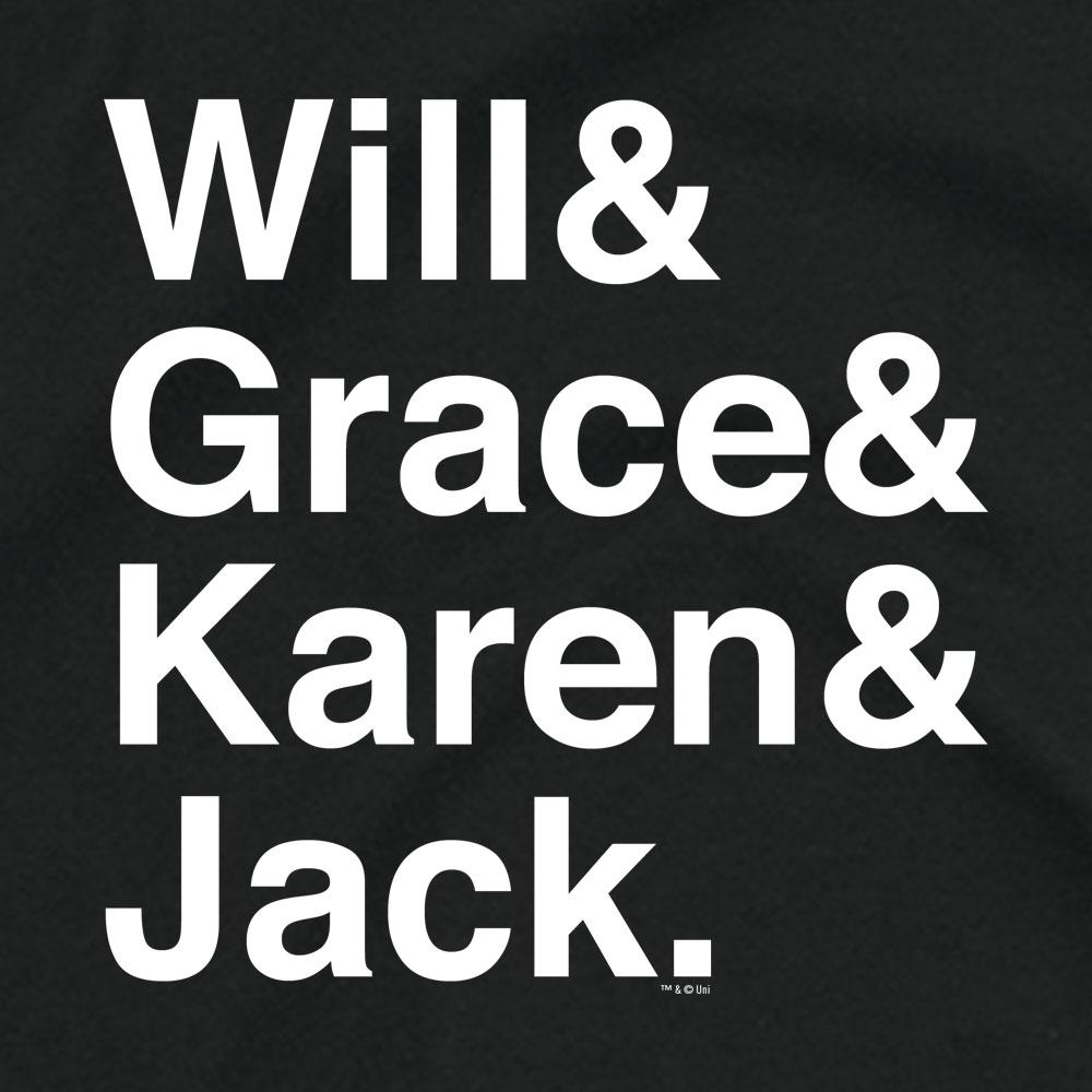 Will & Grace Names Men's Short Sleeve T-Shirt