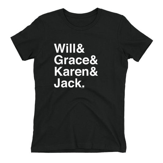Will & Grace Names Women's Short Sleeve T-Shirt