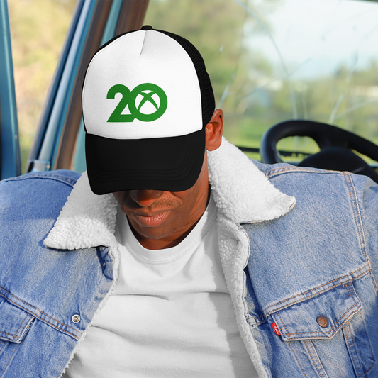 Xbox 20th Anniversary 5 Panel Trucker Hat-1