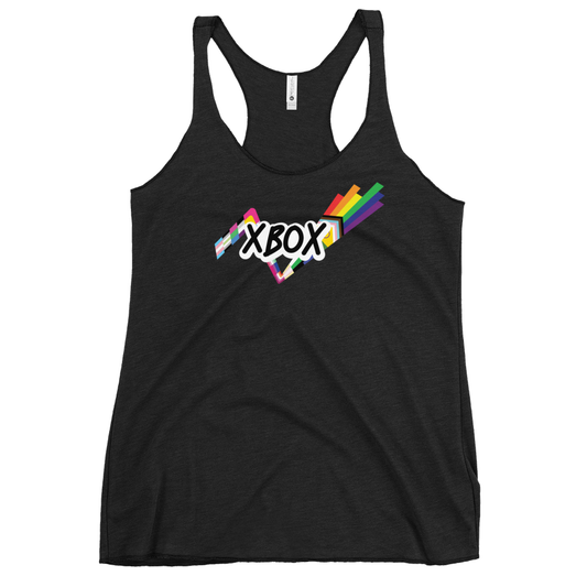 Xbox PRIDE Wordmark Women's Racerback Tank Top-0